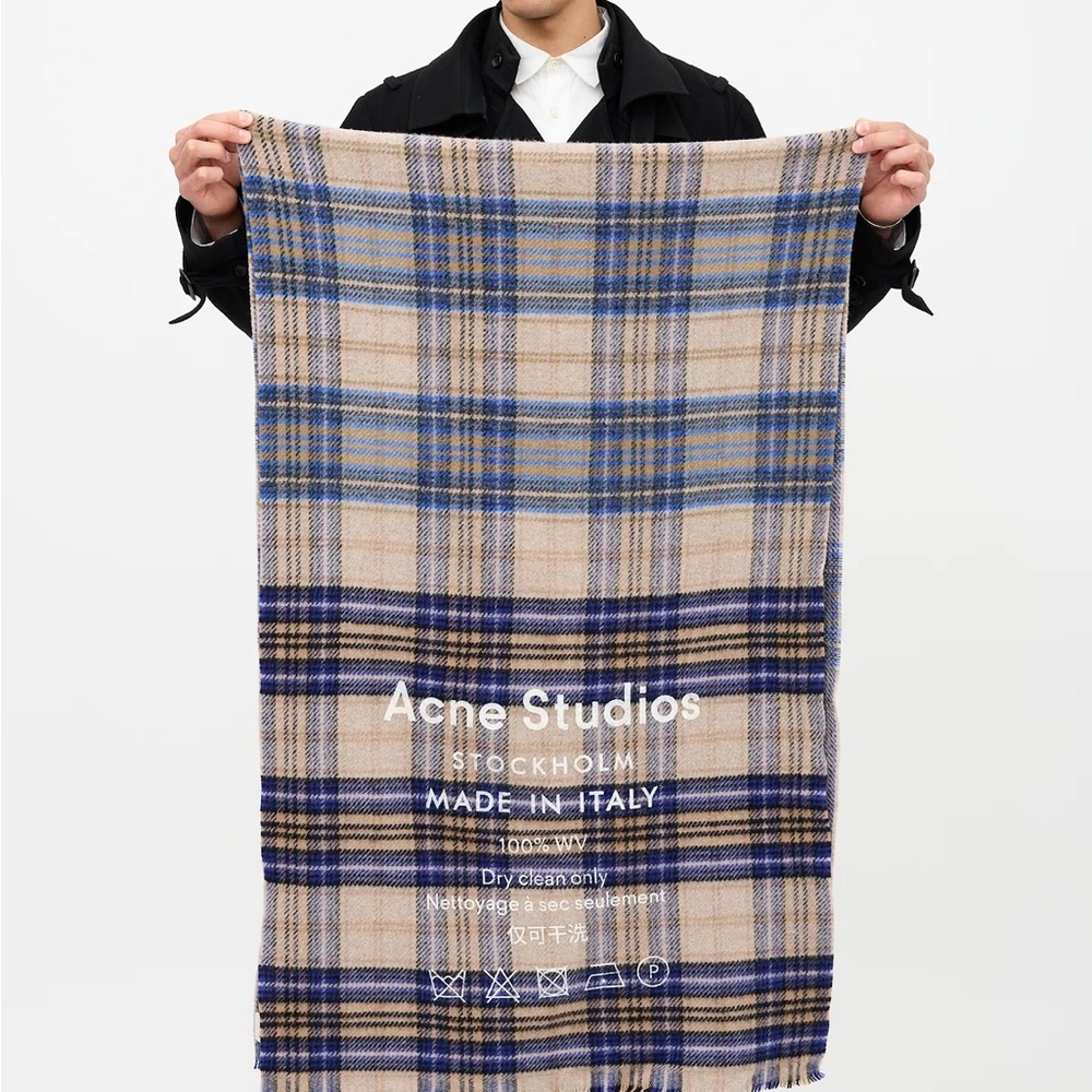 Acne Studios Wool Plaid Scarf